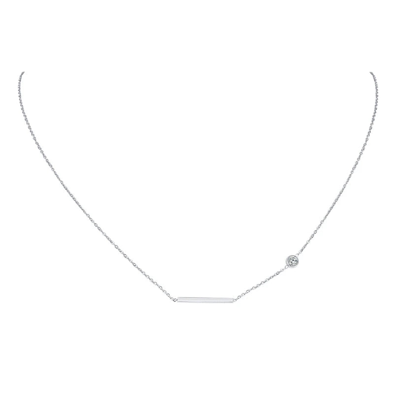 Petite Sideways Cross Necklace - Thin Chain Christian Jewelry for Women